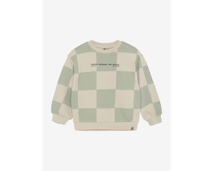 DAILY SEVEN : Oversized trui met ruitprint