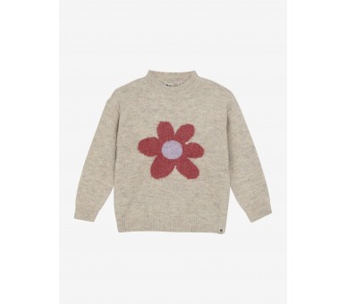 DAILY SEVEN : Pull tricoté fleur