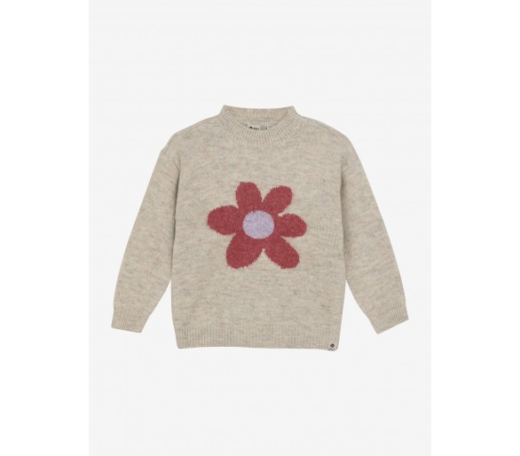 DAILY SEVEN : Pull tricoté fleur