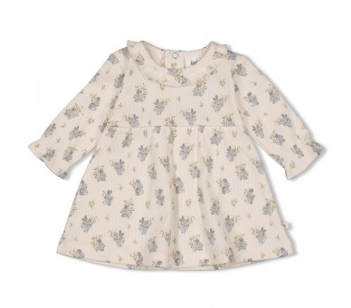 FEETJE : Robe rib AOP - Champs de verdure