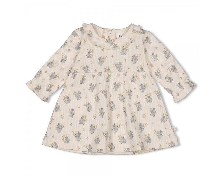 FEETJE : Robe rib AOP - Champs de verdure