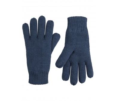 PETROL : Gants unis en denim foncé