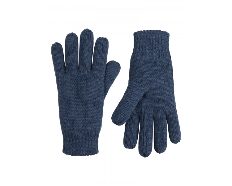 PETROL : Gants unis en denim foncé