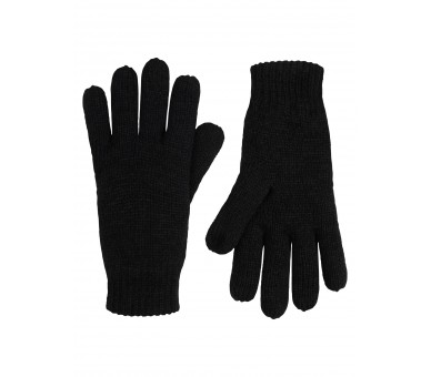 PETROL : Gants unis en noir profond