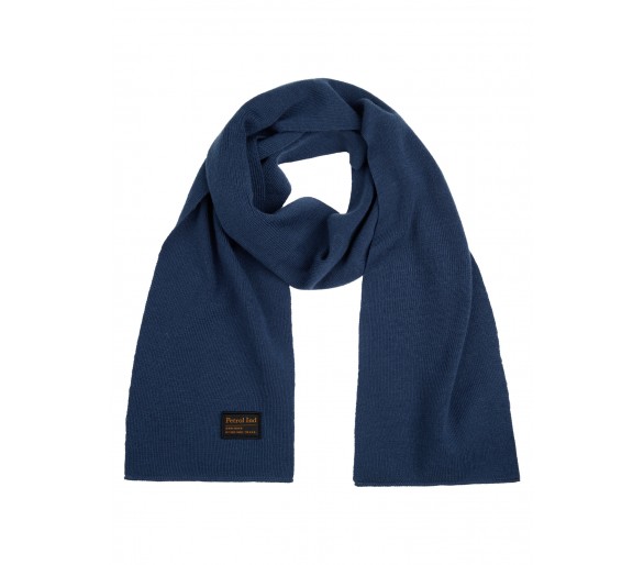PETROL : Écharpe unie en denim foncé