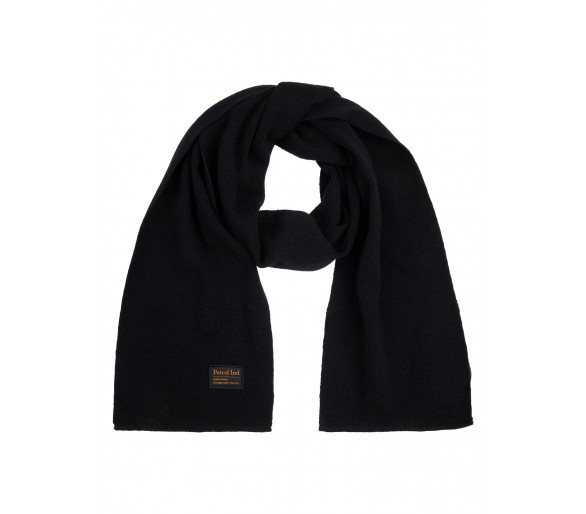PETROL : Écharpe unie en noir profond