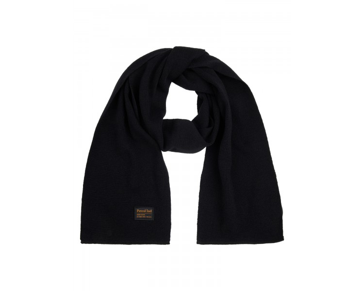 PETROL : Effen sjaal in Deep Black