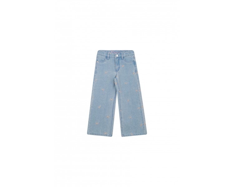 SOMEONE : Wijde jeans met strikjes