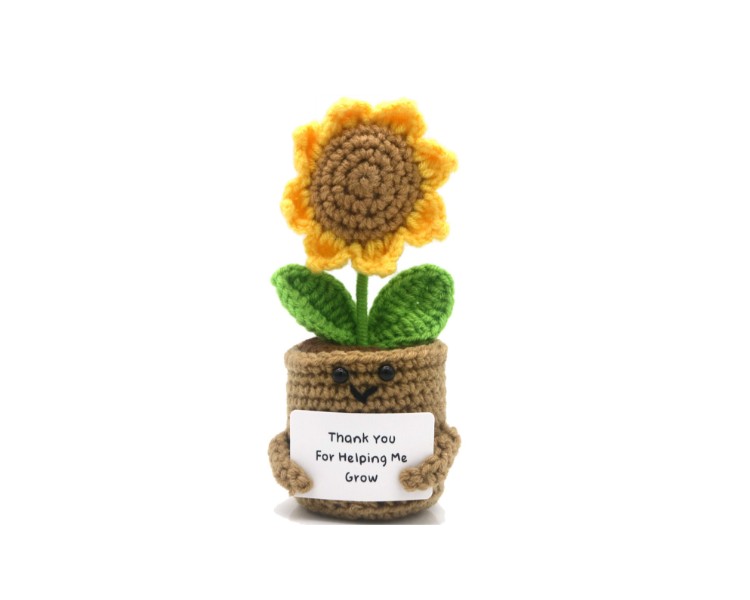 Knitted positive bloemen