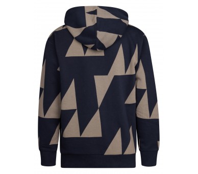 PETROL : Sweat à capuche cool en AOP Royal Navy