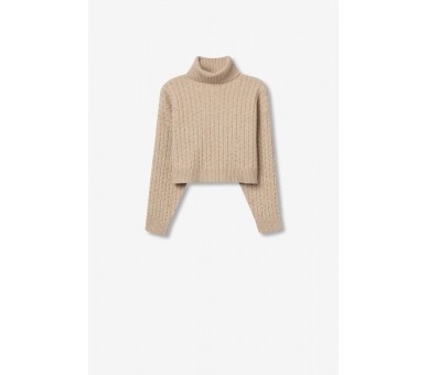 TIFFOSI : Cable knit turtleneck sweater