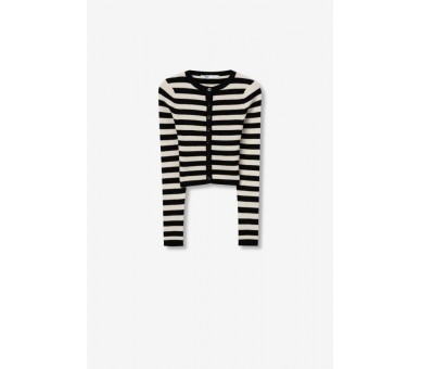 TIFFOSI : Cardigan côtelé à coupe ajustée