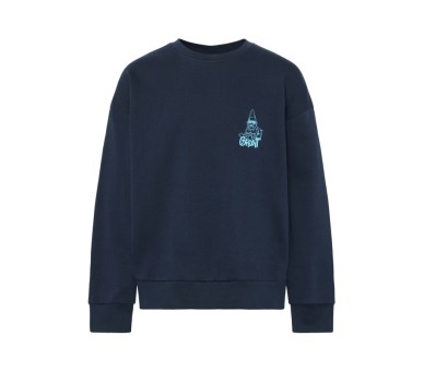 GRUNT : Zachte sweater met print voor en achter