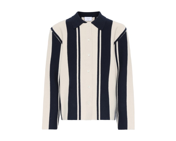 GRUNT : Gebreide cardigan met kraag