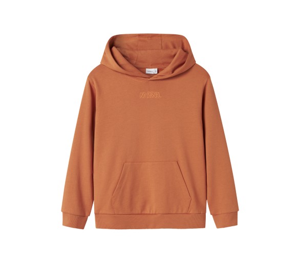 NAME IT: Hoodie met kleine print vooraan