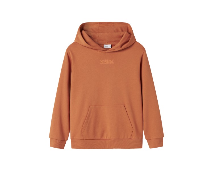 NAME IT: Hoodie met kleine print vooraan