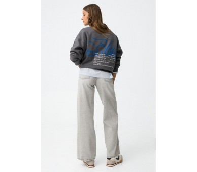 TIFFOSI : Jeans met hoge taille, wijde pijpen