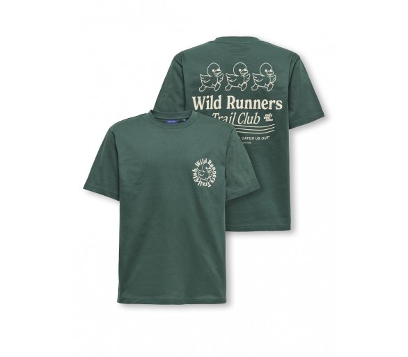 ONLY & SONS : Top t-shirt print voor en achteraan