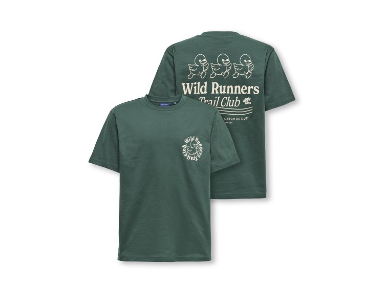 ONLY & SONS : Top t-shirt print voor en achteraan