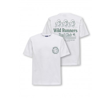 ONLY & SONS : Top t-shirt print voor en achteraan