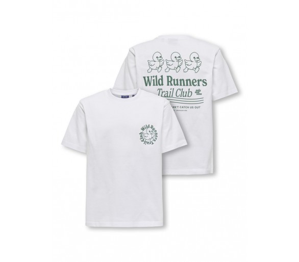 ONLY & SONS : Top t-shirt print voor en achteraan