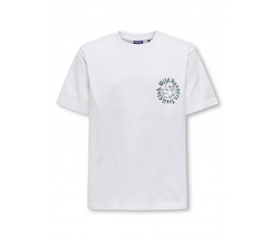 ONLY & SONS : Top t-shirt print voor en achteraan