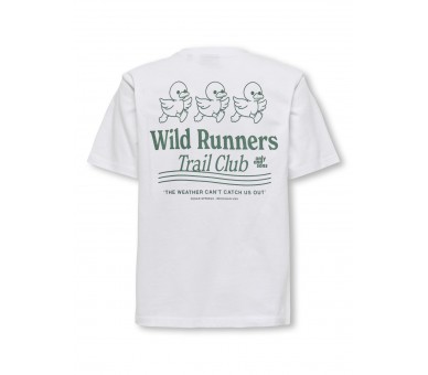 ONLY & SONS : Top t-shirt print voor en achteraan
