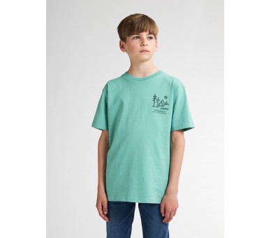PETROL : Trendy t-shirt km in Classic Print Green