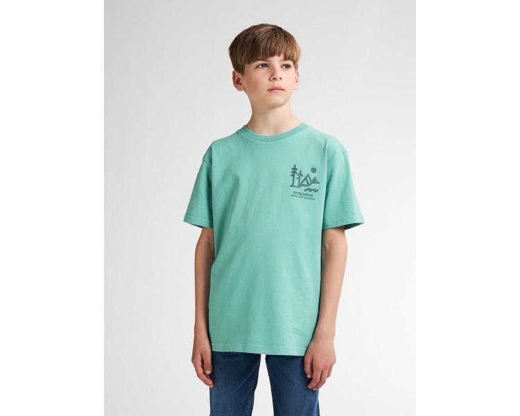 PETROL : Trendy t-shirt km in Classic Print Green