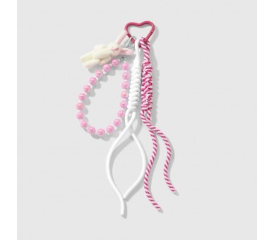 rose kralen konijn porte-clés