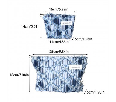 Trousse de maquillage en jean