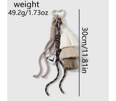 Porte-clés ou bijou de sac avec pompon