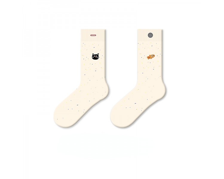 Leuke sokken met cartoonborduursel