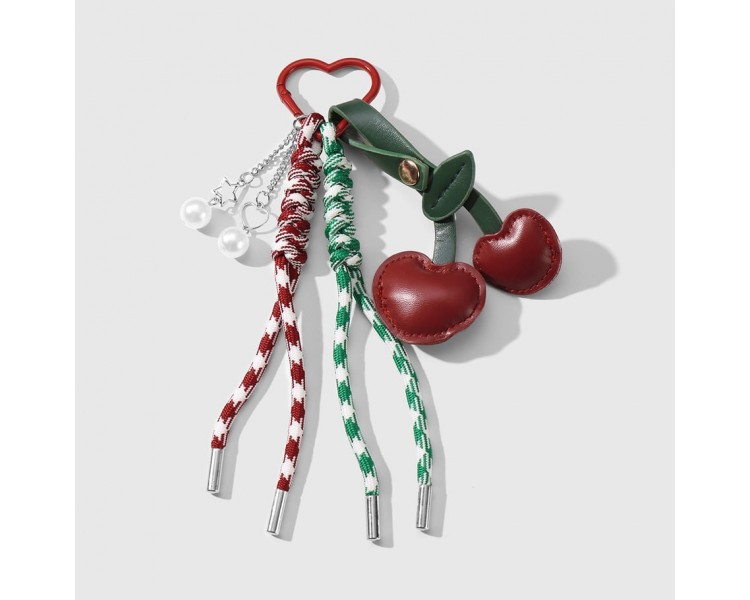 Tas - sleutelhanger met kersjes