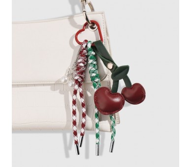 Tas - sleutelhanger met kersjes