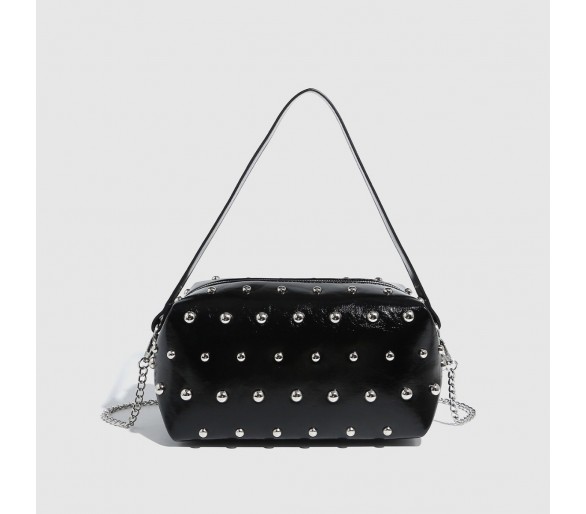 Sac à main simple en PU style hip-pop/rock solide