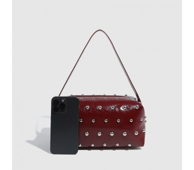 Eenvoudige hip-pop/rock effen PU handtas