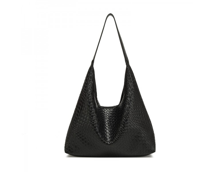 classic woven PU shoulder bag