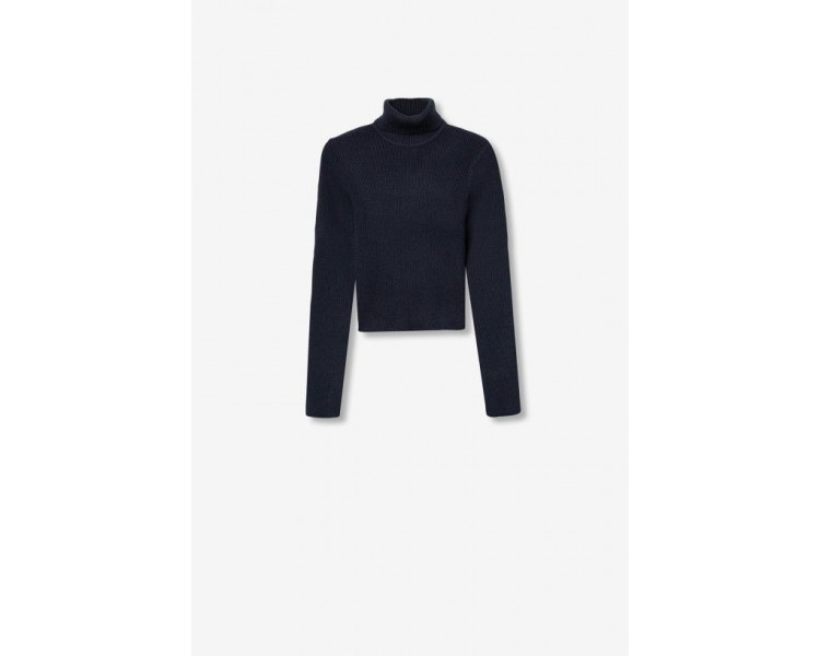 TIFFOSI : Pull col roulé en fines côtes