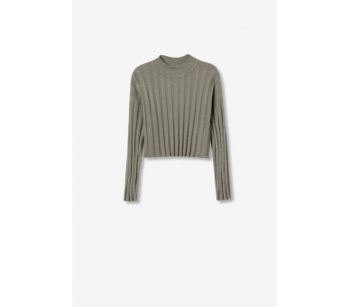 TIFFOSI : Pull oversize en maille côtelée avec col montant