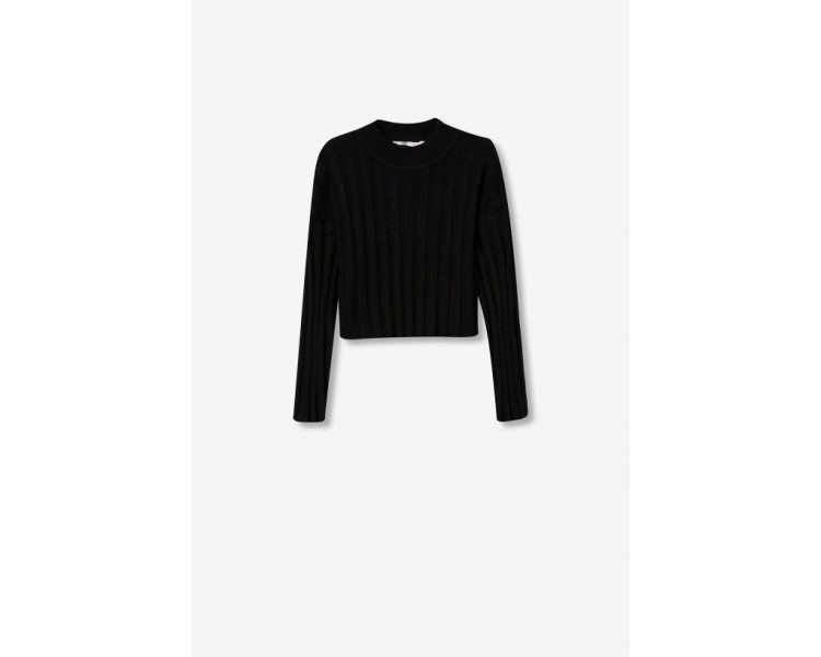 TIFFOSI : Pull oversize en maille côtelée avec col montant