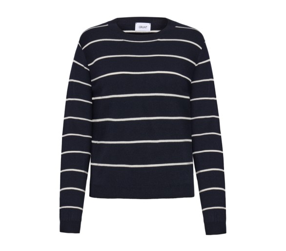GRUNT : Dun gebreide pull met strepen