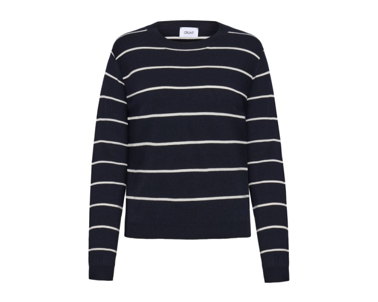 GRUNT : Dun gebreide pull met strepen