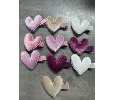 Haarspeldje met velouren hart