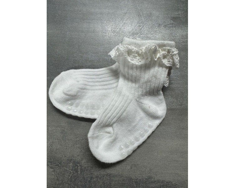 Cute non-slip socks white