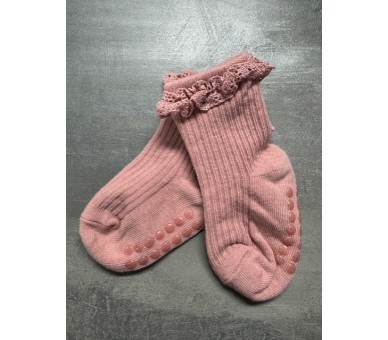 Cute anti-slip sock old rose