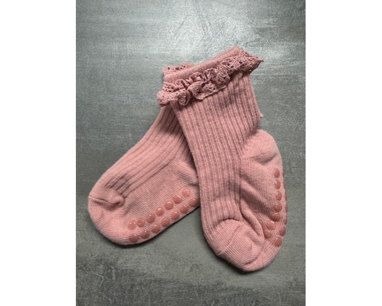 Cute anti-slip sock old rose