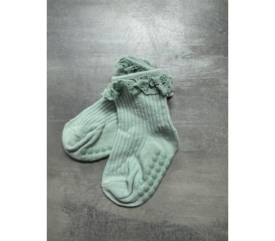 Jolies chaussettes antidérapantes menthe