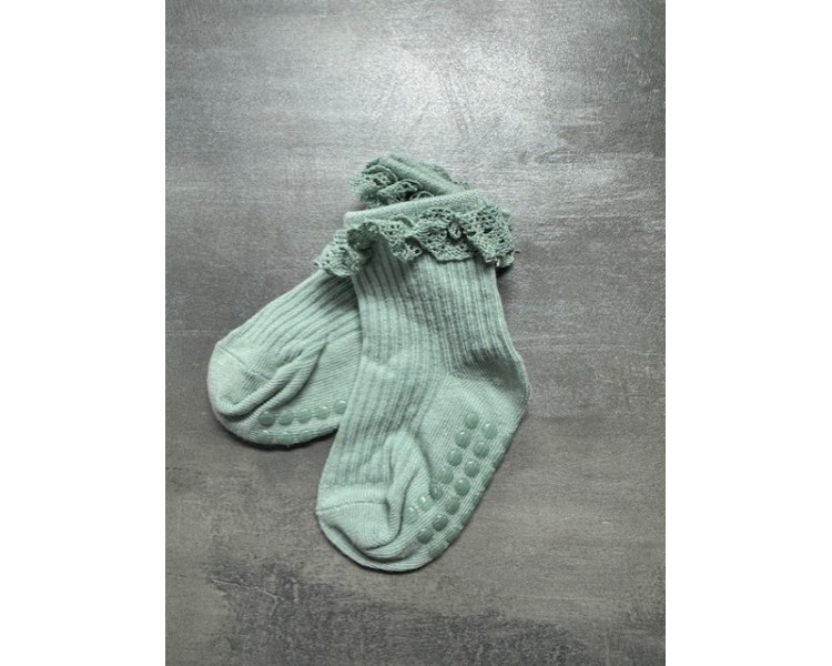 Jolies chaussettes antidérapantes menthe