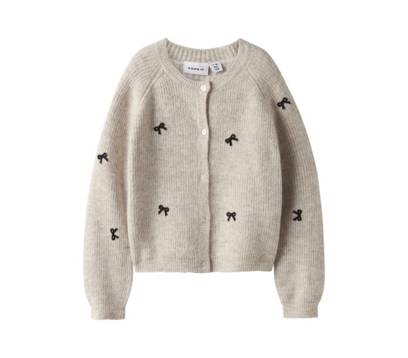 NAME IT : Cardigan tricoté avec nœuds